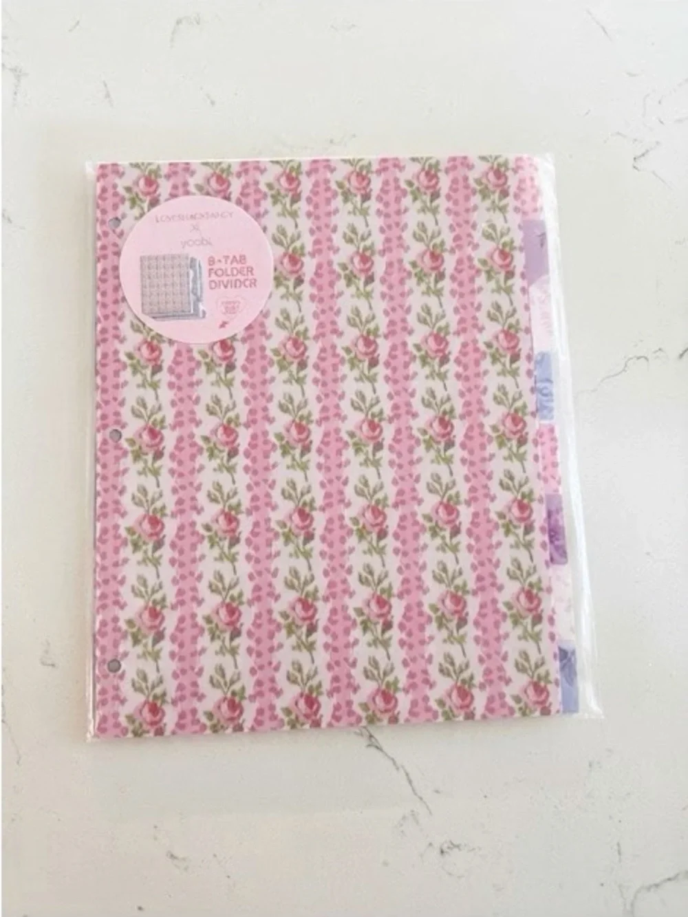 LoveShackFancy Binder and Dividers Tabs 8 Pk